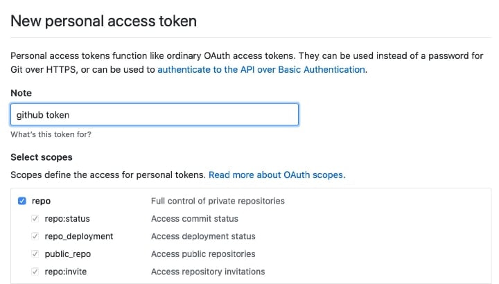 Github token